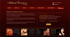 Desktop Screenshot of mehndicreations.com